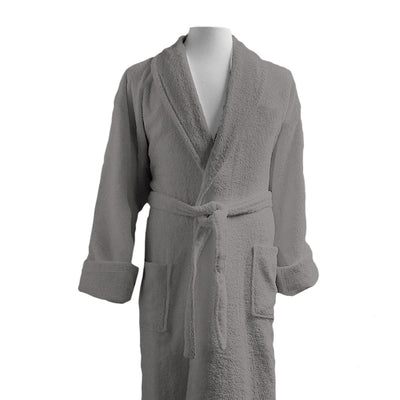 Linen-blend dressing gown - Light grey - Ladies | H&M IN